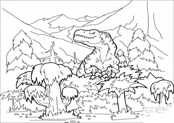 Megalosaurus coloring page image