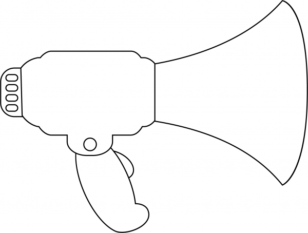 Megaphone coloring page image