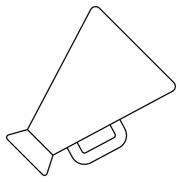 Megaphone Emoji coloring page image