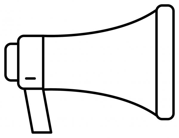 Megaphone Emoji coloring page image