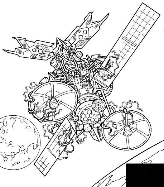 Megatron Coming On Earth  coloring page image