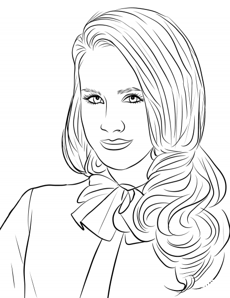 Meghan Markle coloring page image