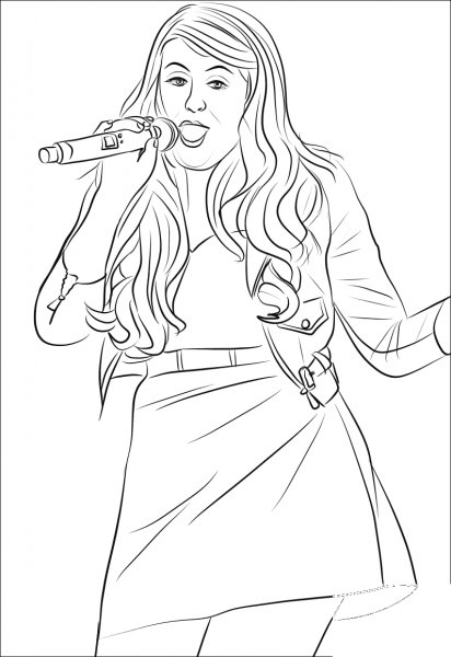 Meghan Trainor coloring page image