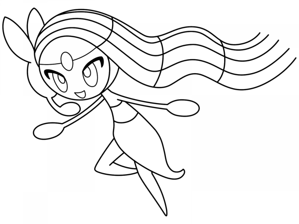 Meloetta coloring page image