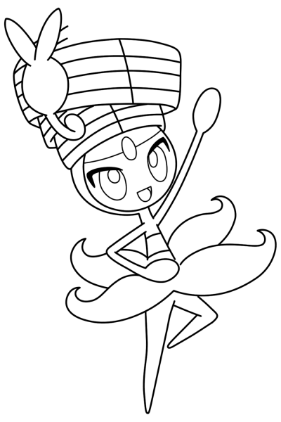 Meloetta Pokemon coloring page image