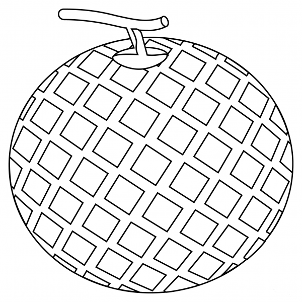 Melon coloring page image