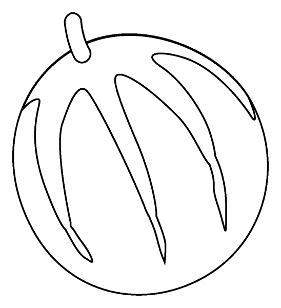 Melon Emoji coloring page image
