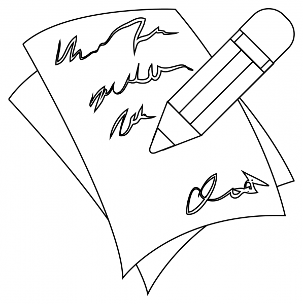 Memo coloring page image