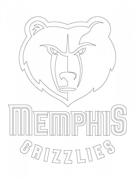 Memphis Grizzlies Logo  coloring page image