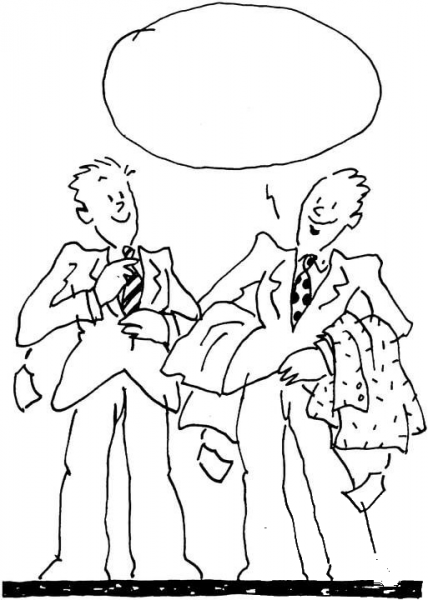 Men Also Do Shopping  coloring page image