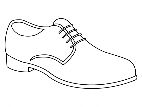 Men’s Shoe Emoji coloring page image