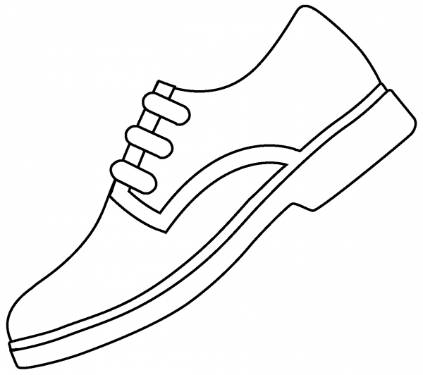 Men’s Shoe Emoji coloring page image