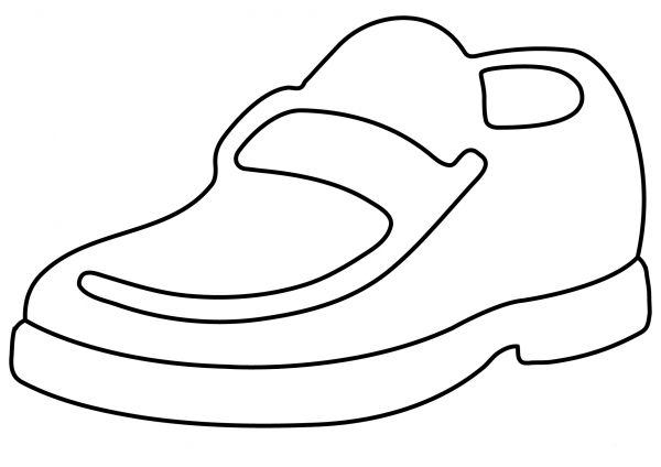 Men’s Shoe Emoji coloring page image
