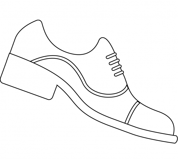 Men’s Shoe Emoji coloring page image