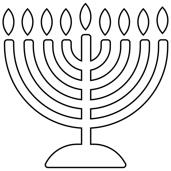 Menorah Emoji coloring page image