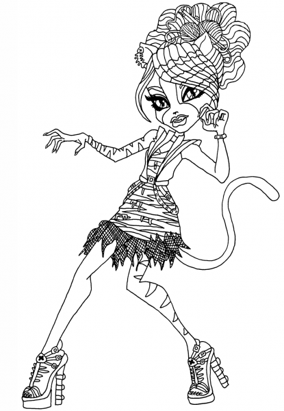 Meowlody Zombie Shake coloring page image
