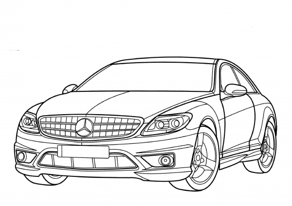 Mercedes-Benz CL-Class coloring page image
