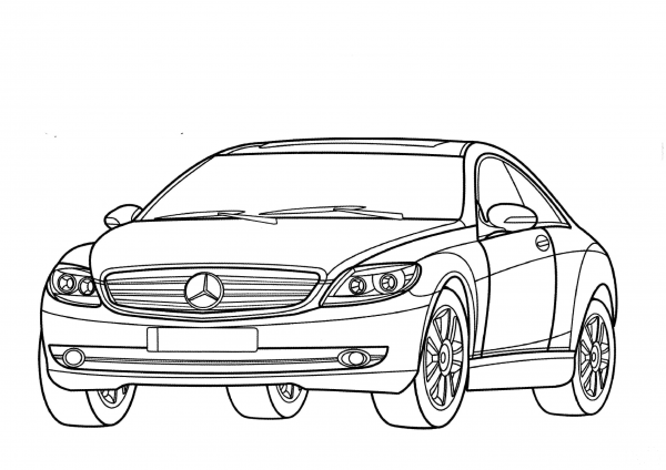 Mercedes-Benz CL-Class W216 coloring page image