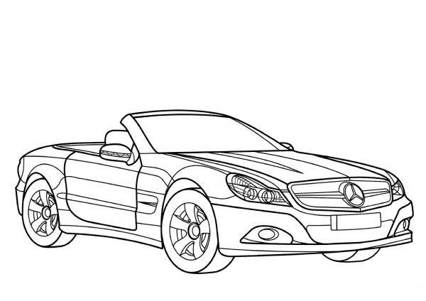 Mercedes-Benz SL-Class coloring page image