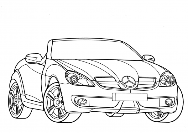 Mercedes-Benz SLK-Class coloring page image