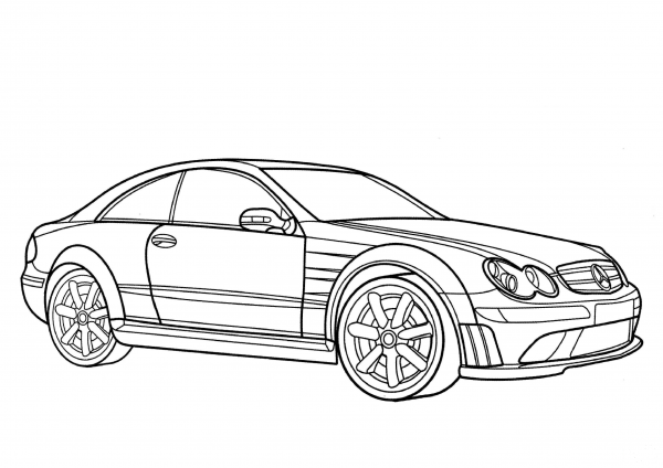 Mercedes CLK Class  coloring page image