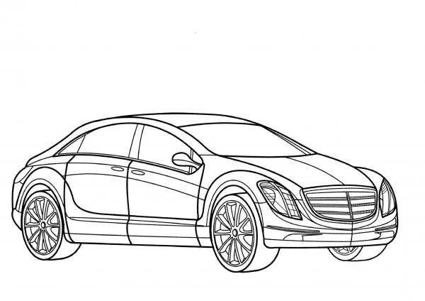 Mercedes E700  coloring page image