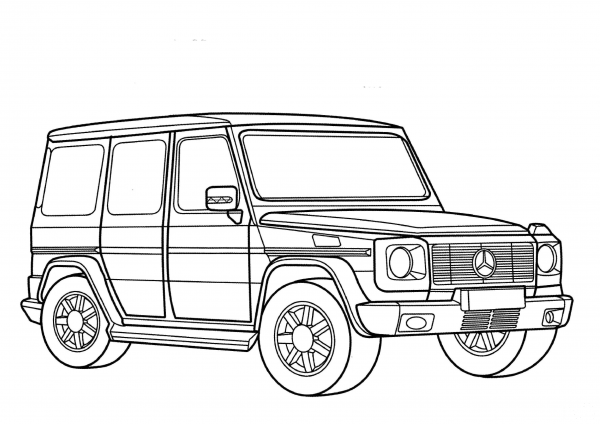 Mercedes G Class  coloring page image
