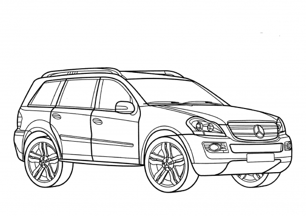 Mercedes Gl Class  coloring page image