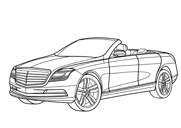 Mercedes Ocean Drive  coloring page image