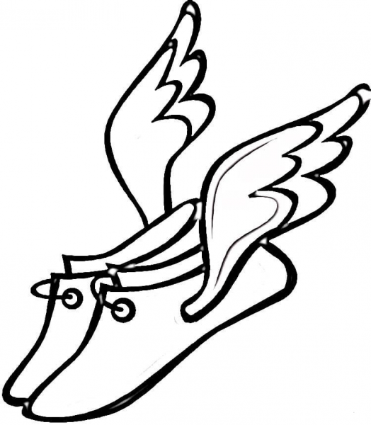 Mercury Shoes  coloring page image