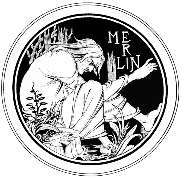 Merlin from Le Morte d’Arthur coloring page image
