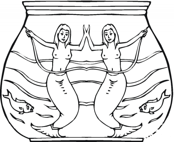 Mermaids  coloring page image