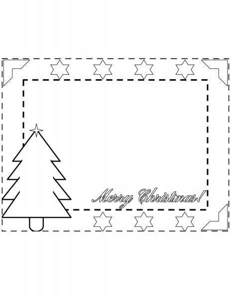 Merry Christmas Border coloring page image