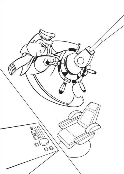 Messed Up Captain  coloring page image