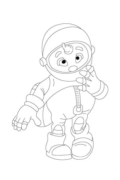 Messenger Mo has a Message! coloring page image