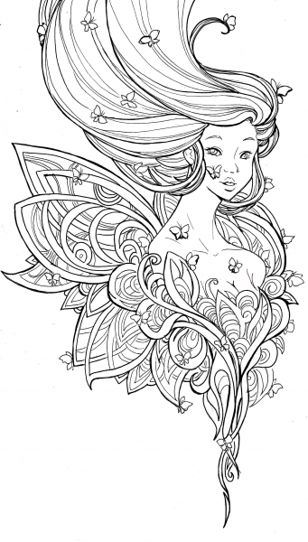 Metamorphosis coloring page image