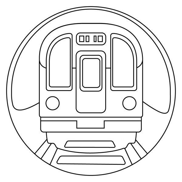 Metro Emoji coloring page image