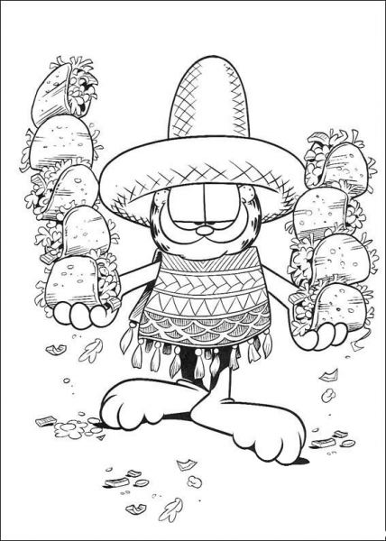 Mexican Food  coloring page image