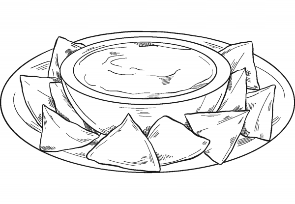 Mexican Food coloring page image