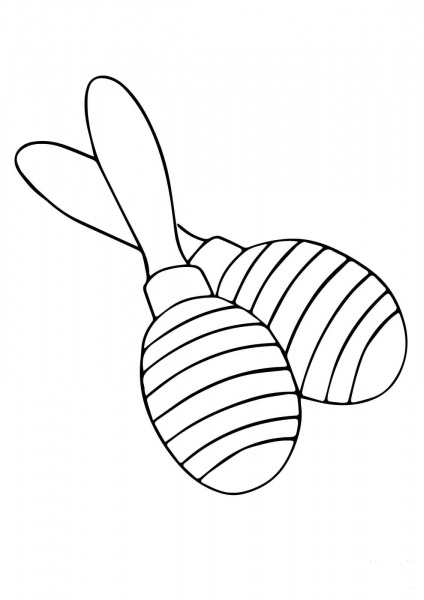 Mexican Maracas coloring page image