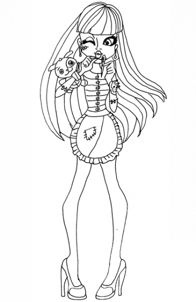 MH Frankie coloring page image