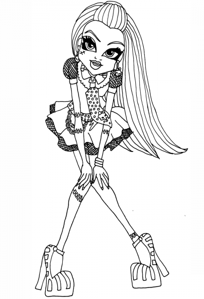 MH Frankie Stein coloring page image