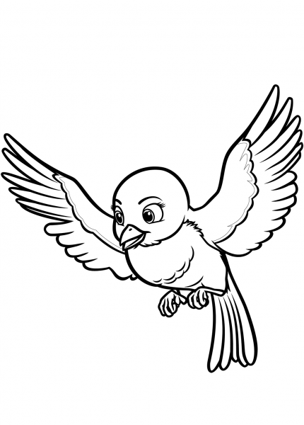 Mia the Bluebird from Sofia the First coloring page image