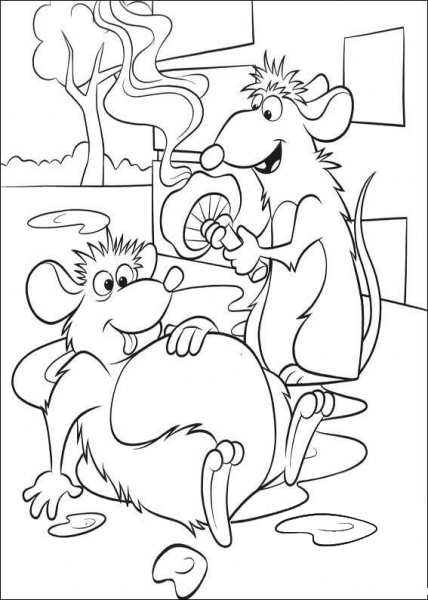 Mice Are So Full And Lazy  coloring page image