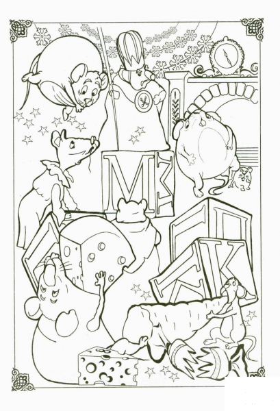 Mice  coloring page image