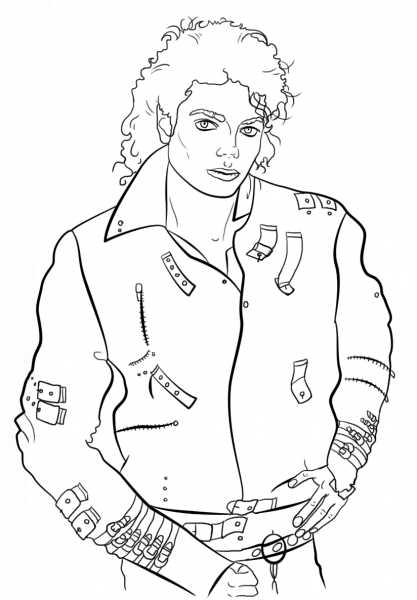 Michael Jackson coloring page image
