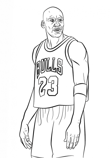 Michael Jordan coloring page image