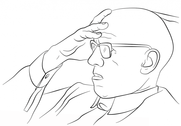 Michel Foucault coloring page image