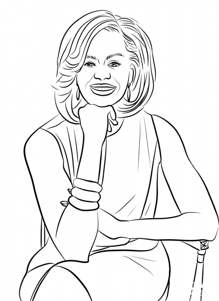 Michelle Obama coloring page image