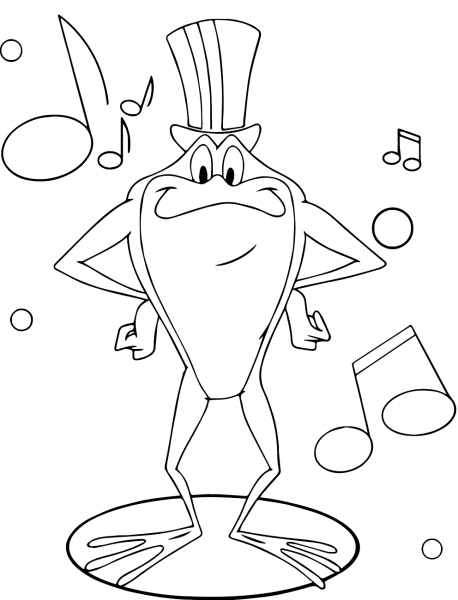 Michigan J. Frog coloring page image